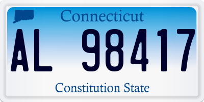 CT license plate AL98417