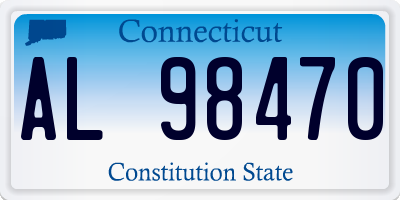 CT license plate AL98470