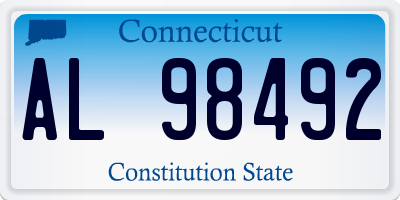 CT license plate AL98492