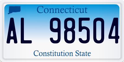 CT license plate AL98504