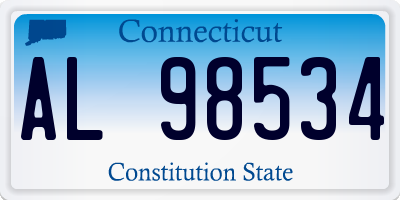 CT license plate AL98534