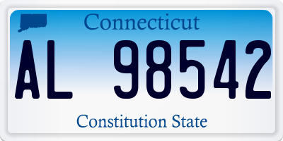 CT license plate AL98542