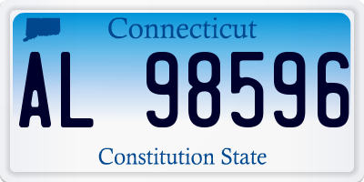 CT license plate AL98596