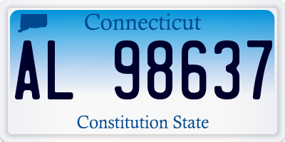 CT license plate AL98637
