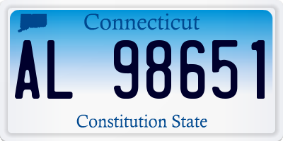 CT license plate AL98651