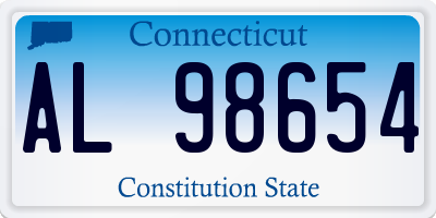 CT license plate AL98654