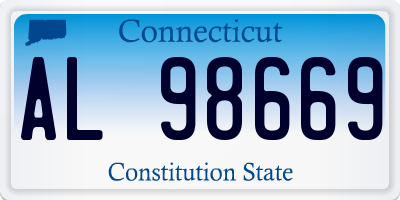 CT license plate AL98669