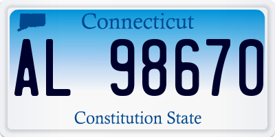 CT license plate AL98670