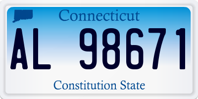 CT license plate AL98671