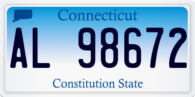 CT license plate AL98672
