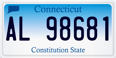 CT license plate AL98681
