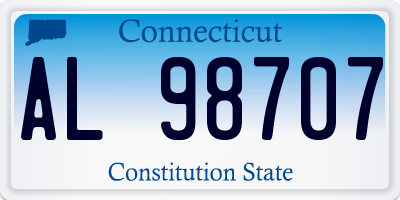 CT license plate AL98707