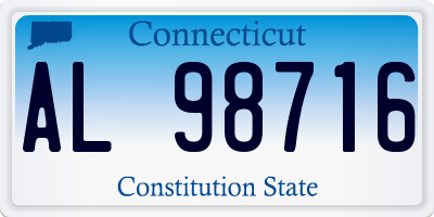 CT license plate AL98716
