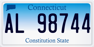 CT license plate AL98744