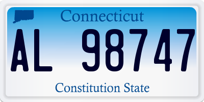 CT license plate AL98747
