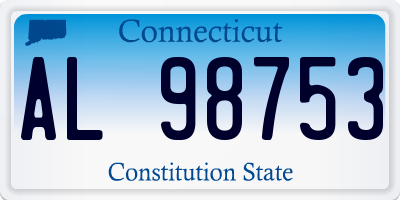 CT license plate AL98753