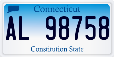 CT license plate AL98758