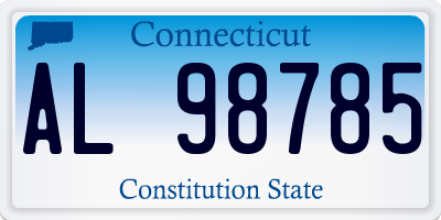 CT license plate AL98785