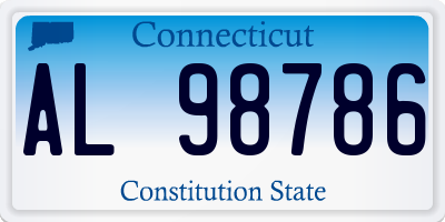 CT license plate AL98786