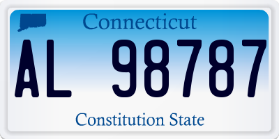 CT license plate AL98787