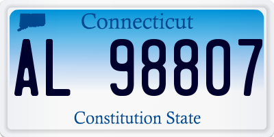 CT license plate AL98807