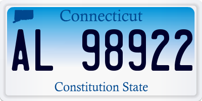 CT license plate AL98922