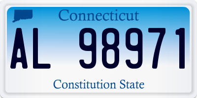 CT license plate AL98971