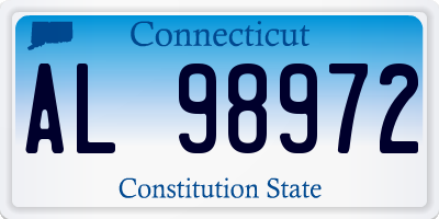 CT license plate AL98972