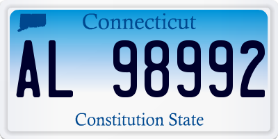 CT license plate AL98992