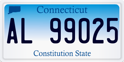 CT license plate AL99025