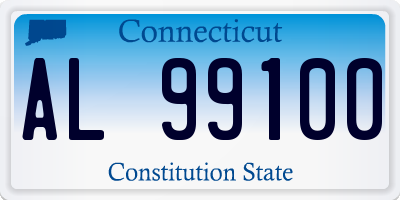CT license plate AL99100