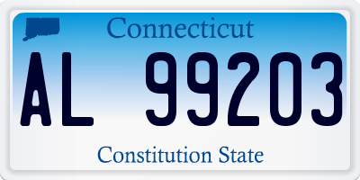 CT license plate AL99203