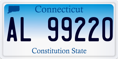 CT license plate AL99220