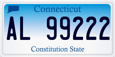 CT license plate AL99222