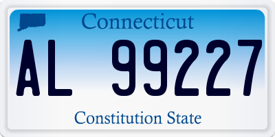CT license plate AL99227
