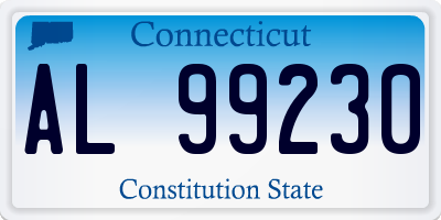 CT license plate AL99230