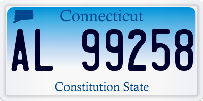 CT license plate AL99258