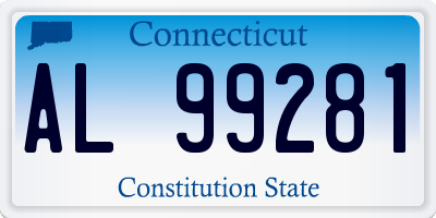 CT license plate AL99281