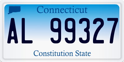 CT license plate AL99327