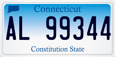 CT license plate AL99344