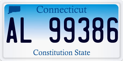 CT license plate AL99386