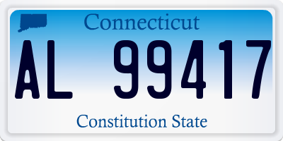 CT license plate AL99417