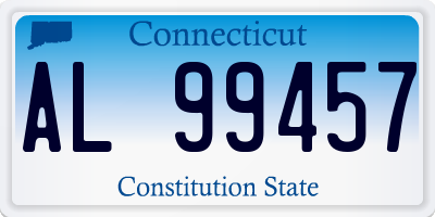 CT license plate AL99457