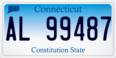 CT license plate AL99487