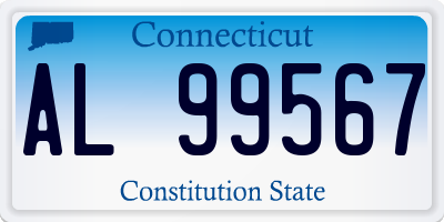 CT license plate AL99567