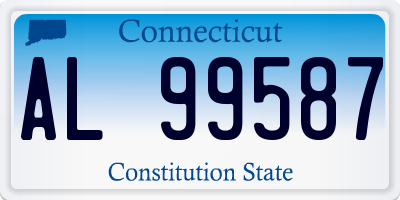 CT license plate AL99587