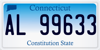 CT license plate AL99633