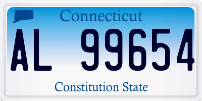 CT license plate AL99654