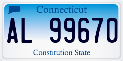 CT license plate AL99670