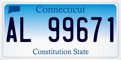 CT license plate AL99671